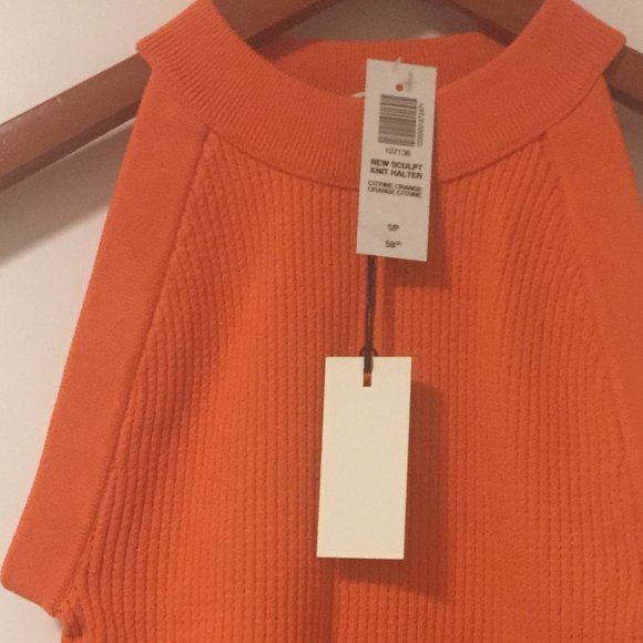 Aritzia Babaton Sculpt Knit Mockneck Halter Top, Ribbed Halter Top. - Picture 8 of 13